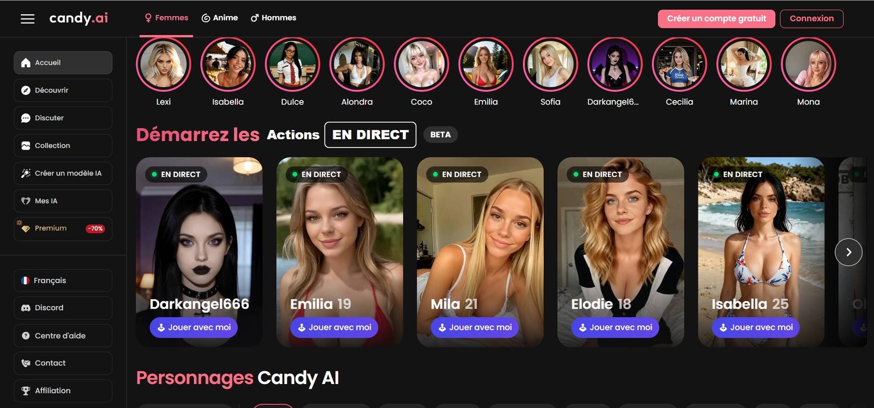 Candy AI Girlfriend Video und Voice Interface